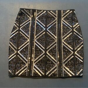 NWT Women’s Sequin Pull on Mini Skirt